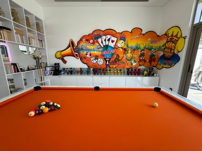 Pool Table & Graffiti Wall