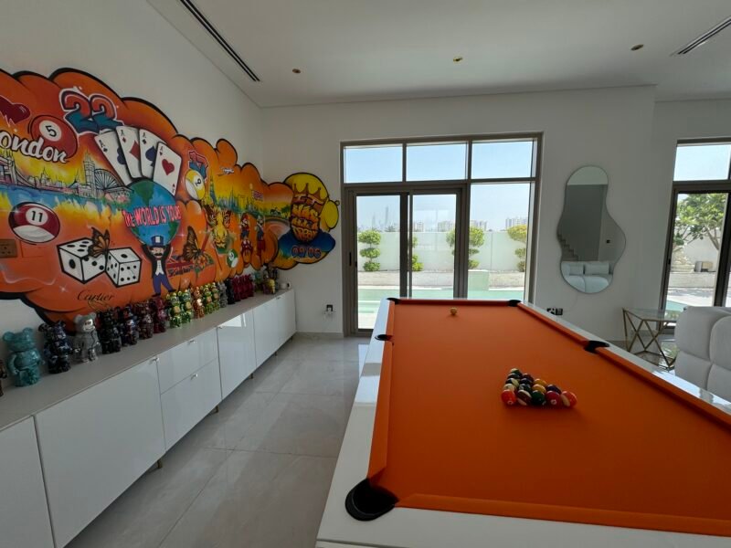 Pool Table & Graffiti Wall