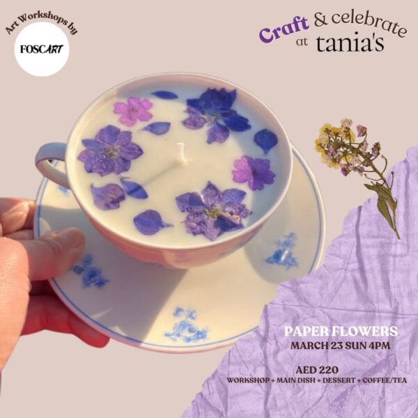 Craft and Celebrate Experience | March 23 - Tea Cup Candle | Tania's Teahouse - Image 3